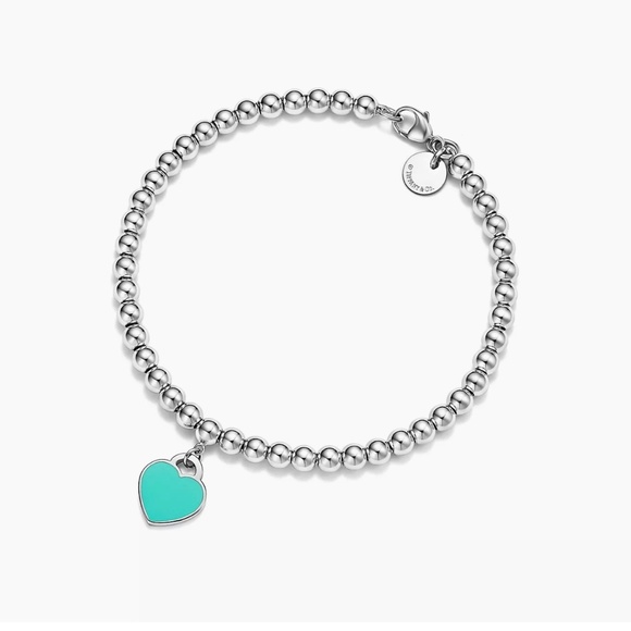 Please Return to Tiffany & Co. Blue Heart Charm Bracelet - Picture 3 of 4